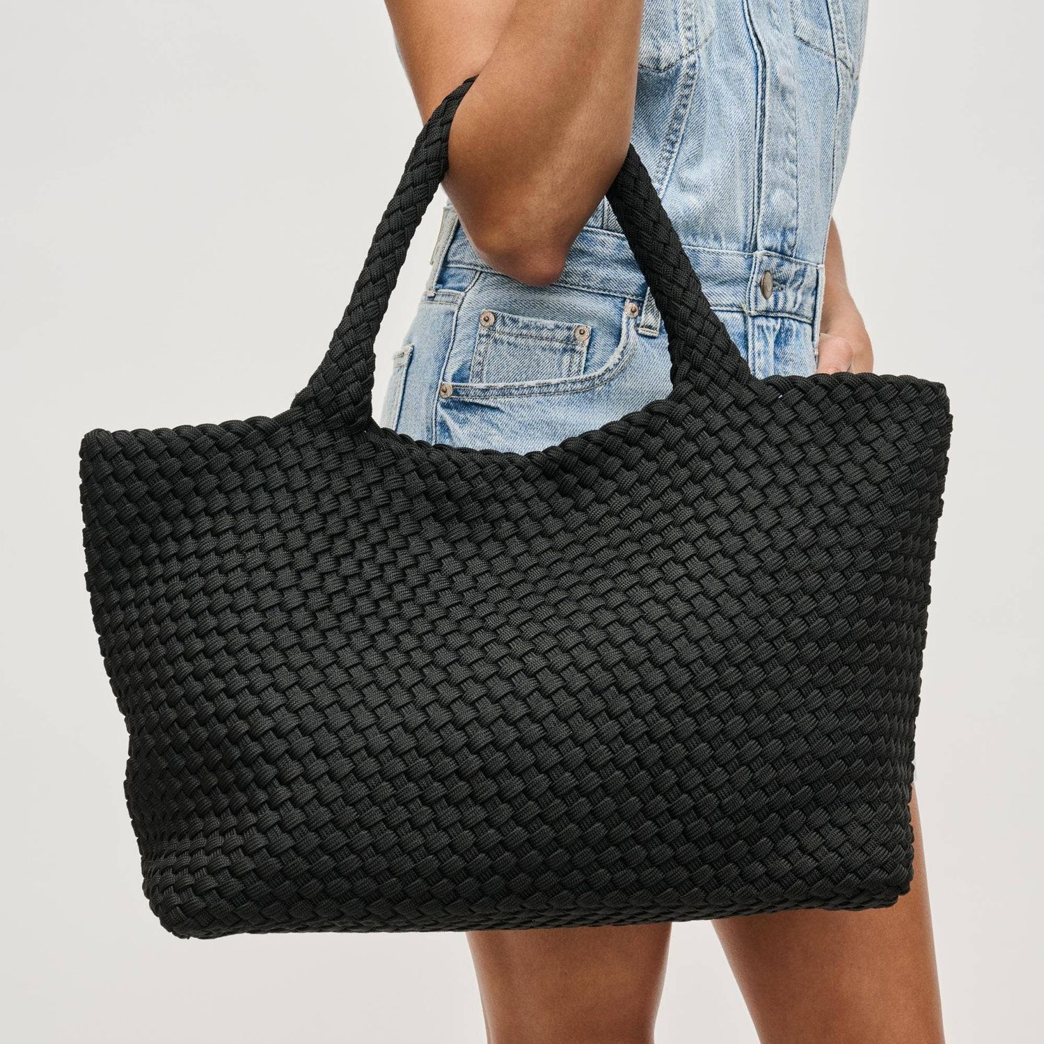 Sky's The Limit - Large Laced Up Eco-Edition Tote, Color: Black