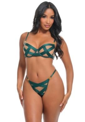 Raelynn Strappy Mesh Bra Set