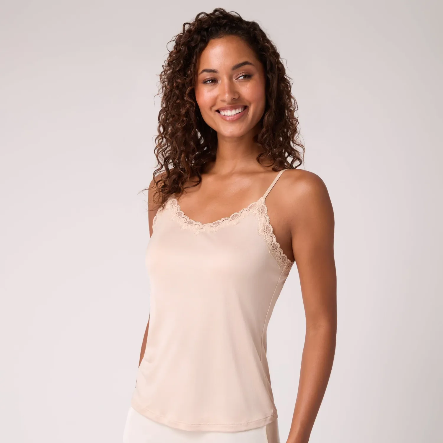 Soft Seamless  Cami Set with Lace