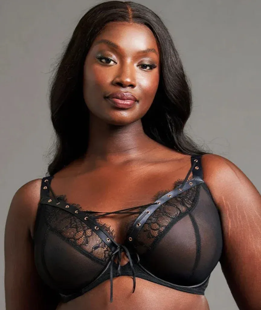 Scantilly Laced Up Plunge Bra