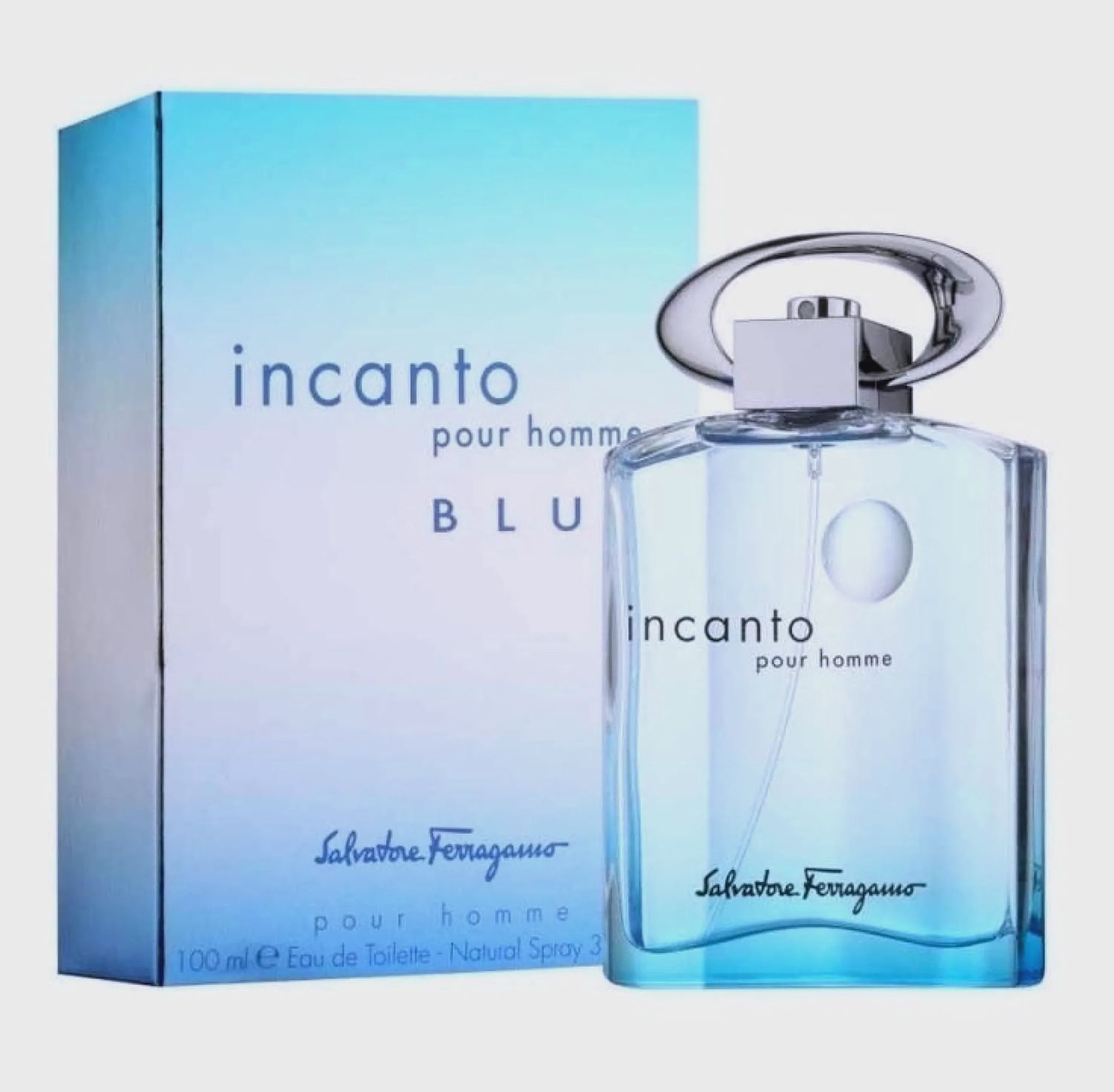 SALVATORE FERRAGAMO INCANTO BLUE(M)EDT (LI FREE) 3.4 floz