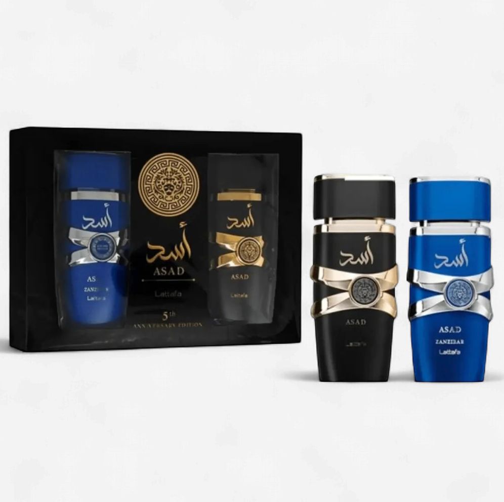 LATTAFA YARA ASAD AND ASAD ZANZIBAR GIFT SET 2PCS EDP 5TH ANNIVERSARY EDITION 3.4 floz