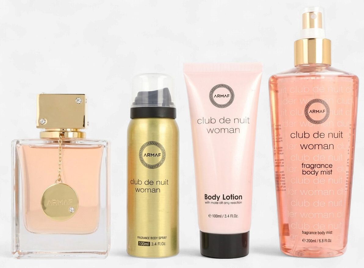 ARMAF CLUB DE NUIT WOMAN GIFT SET 3.6 floz EDP BODY MIST 8.4 floz BODY LOTION 3.4 floz BODY SPRAY 1.7 floz