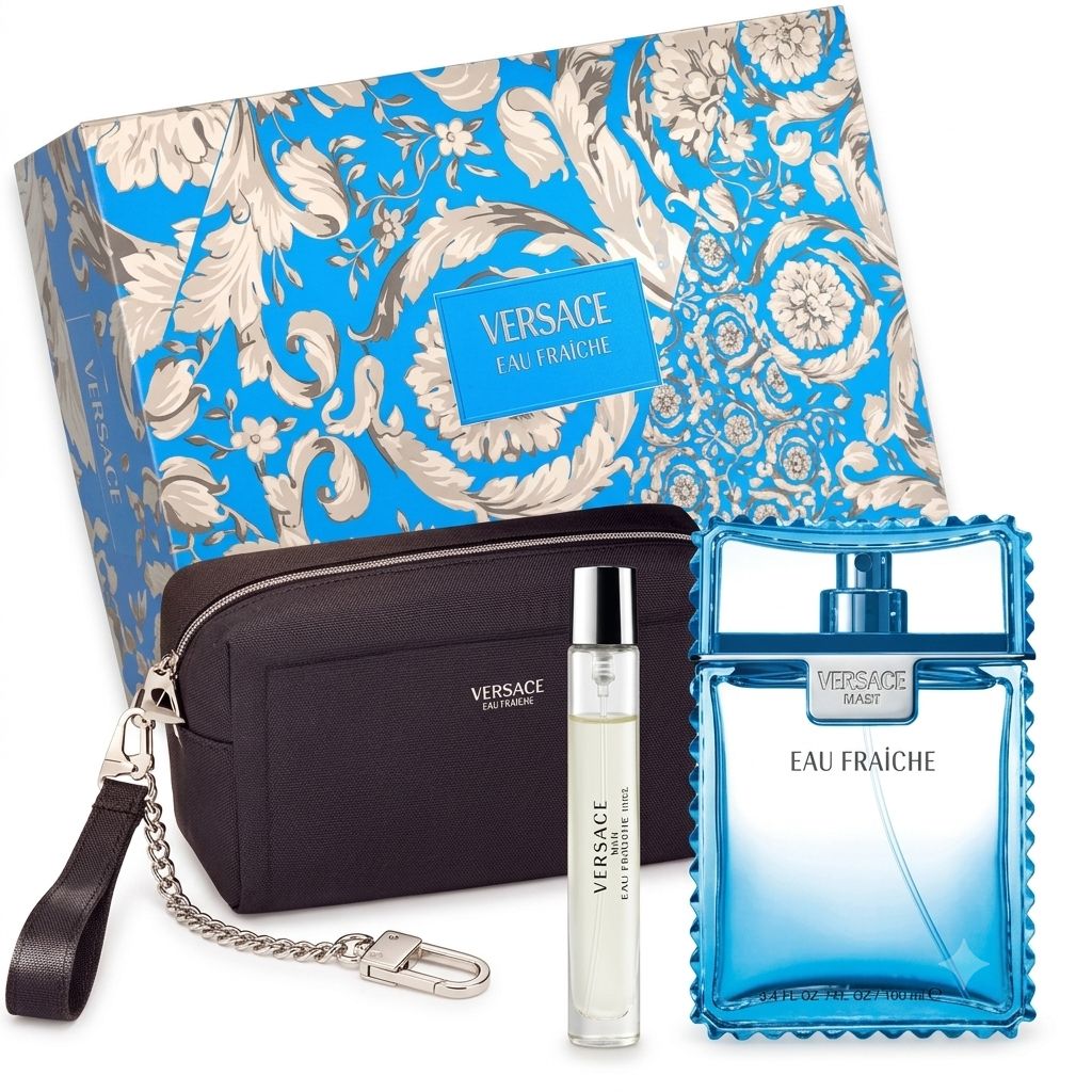 VERSACE MAN EAU FRAICHE + S/GEL BAG SET M