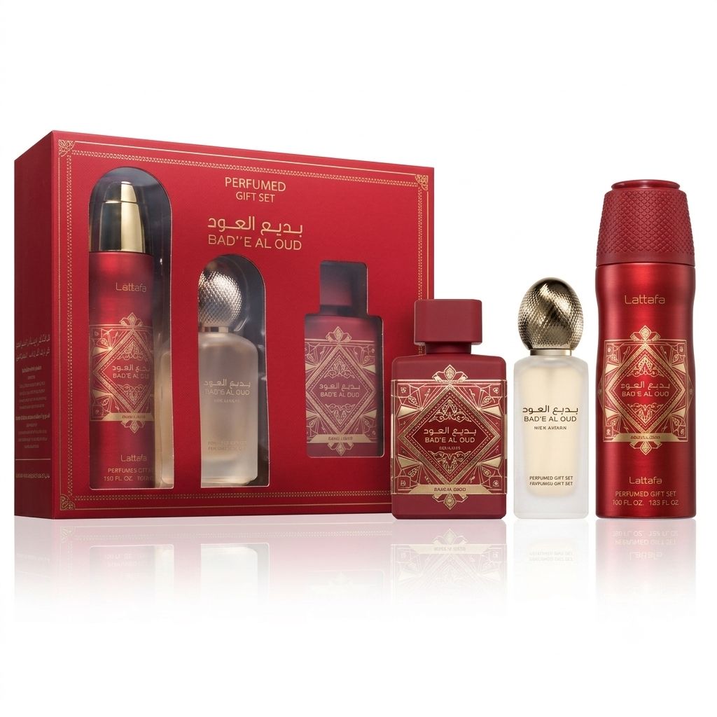 LATTAFA BADEE AL OUD SUBLIME EDP 3 PCS SET 3.4 floz