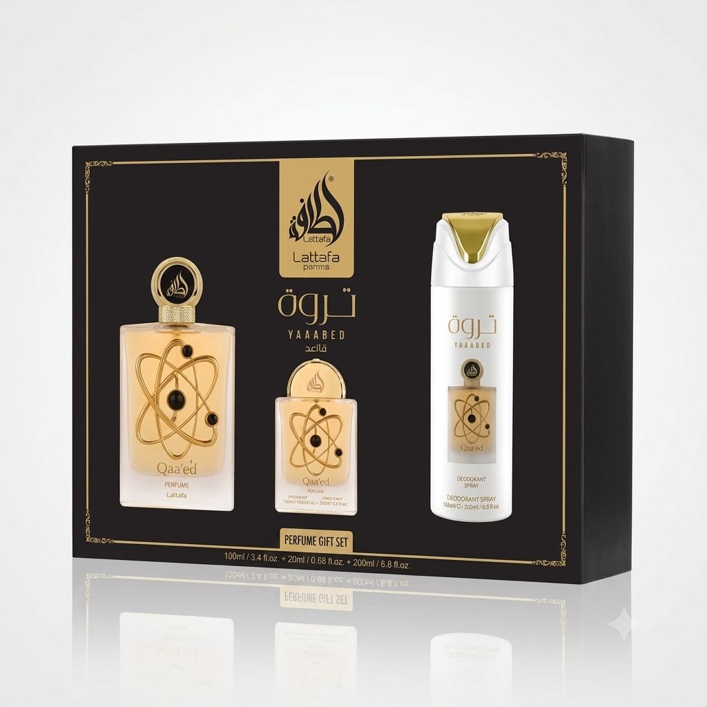 LATTAFA THARWAH GOLD EDP 3 PCS SET L  3.4 floz
