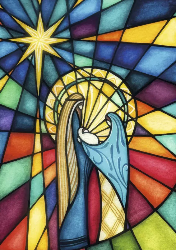 Stained Glass Nativity