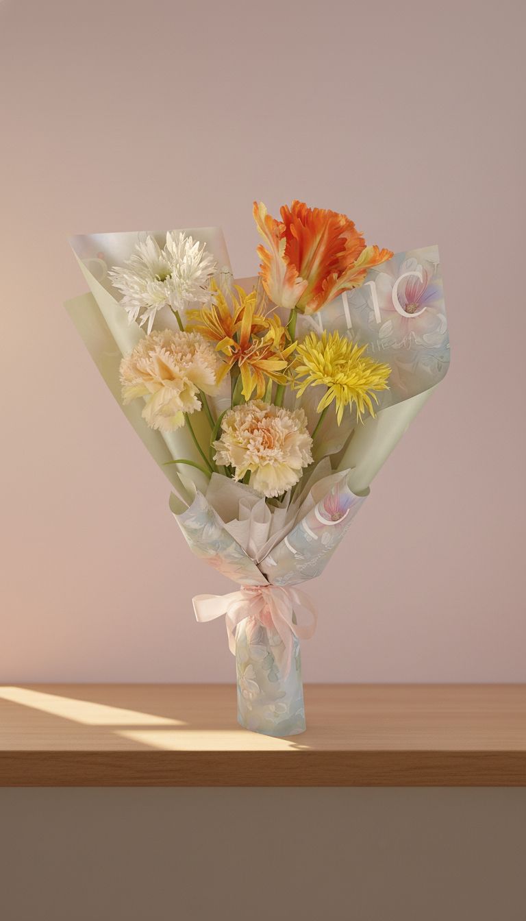 Sunlit Pastel Bloom Bouquet