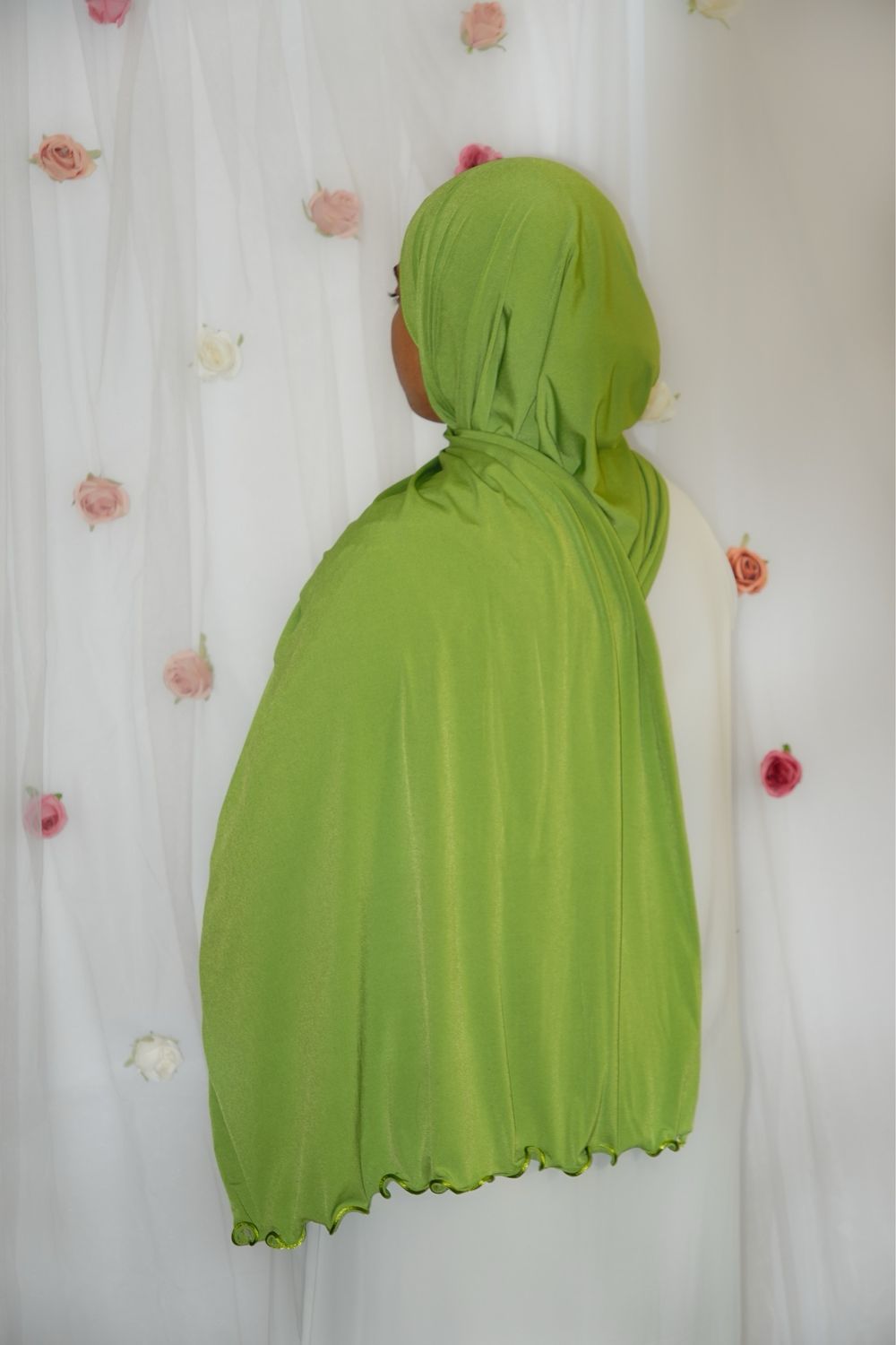 Hijab Jersey Premium Froufrou - VERT POMME