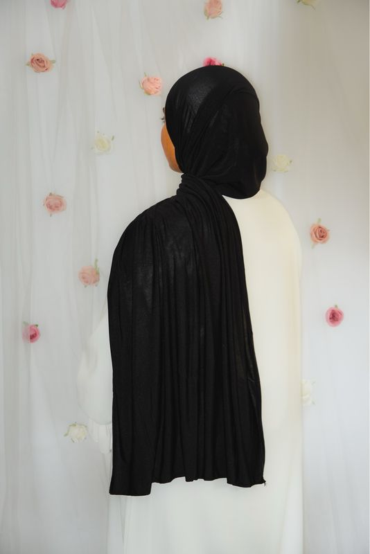 Hijab Jersey Premium Fin - NOIR