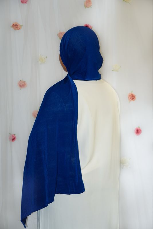 Hijab Jersey Premium Fin - BLEU ROI