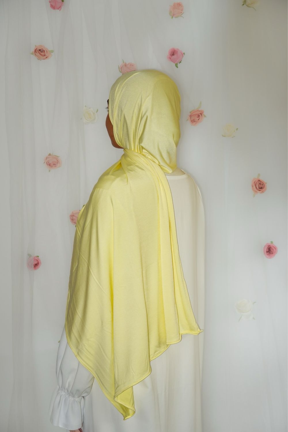 Hijab Jersey Premium Épais - JAUNE BEURRE
