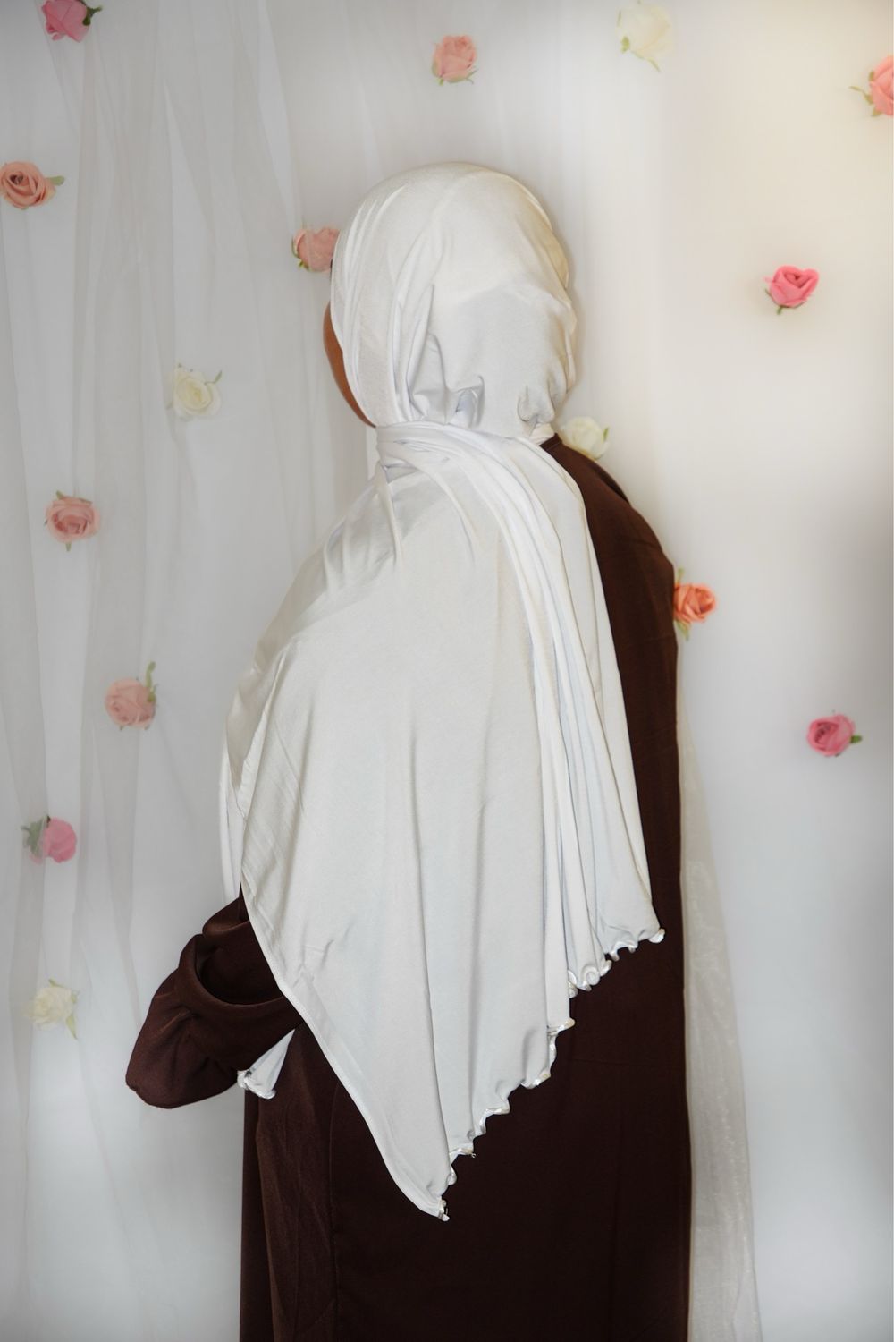 Hijab Jersey Premium Froufrou - BLANC