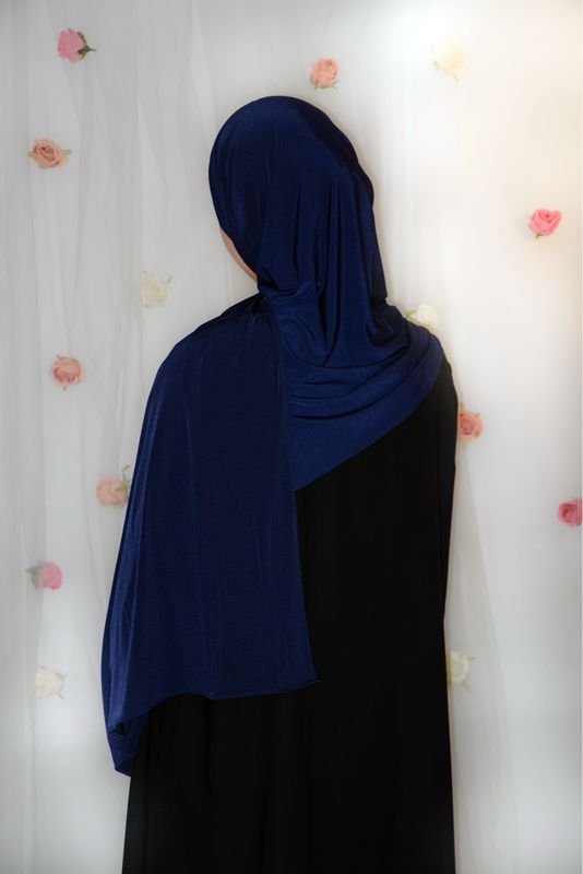 Hijab Jersey Premium Épais - BLEU MARINE