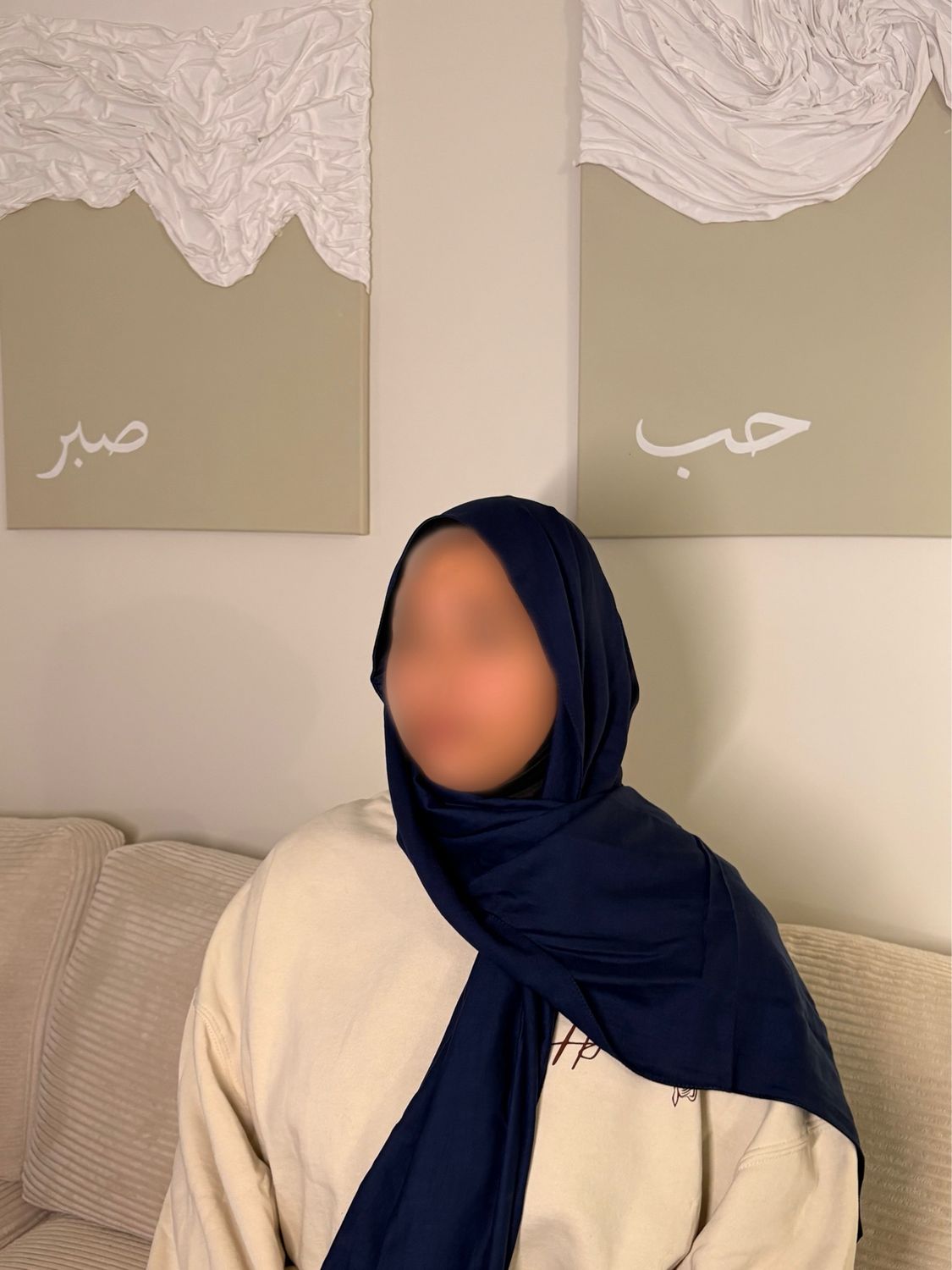 Hijab Modal Coton - BLEU MARINE