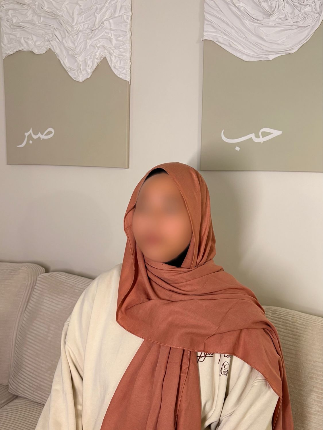 Hijab Modal Coton - VIEUX ROSE