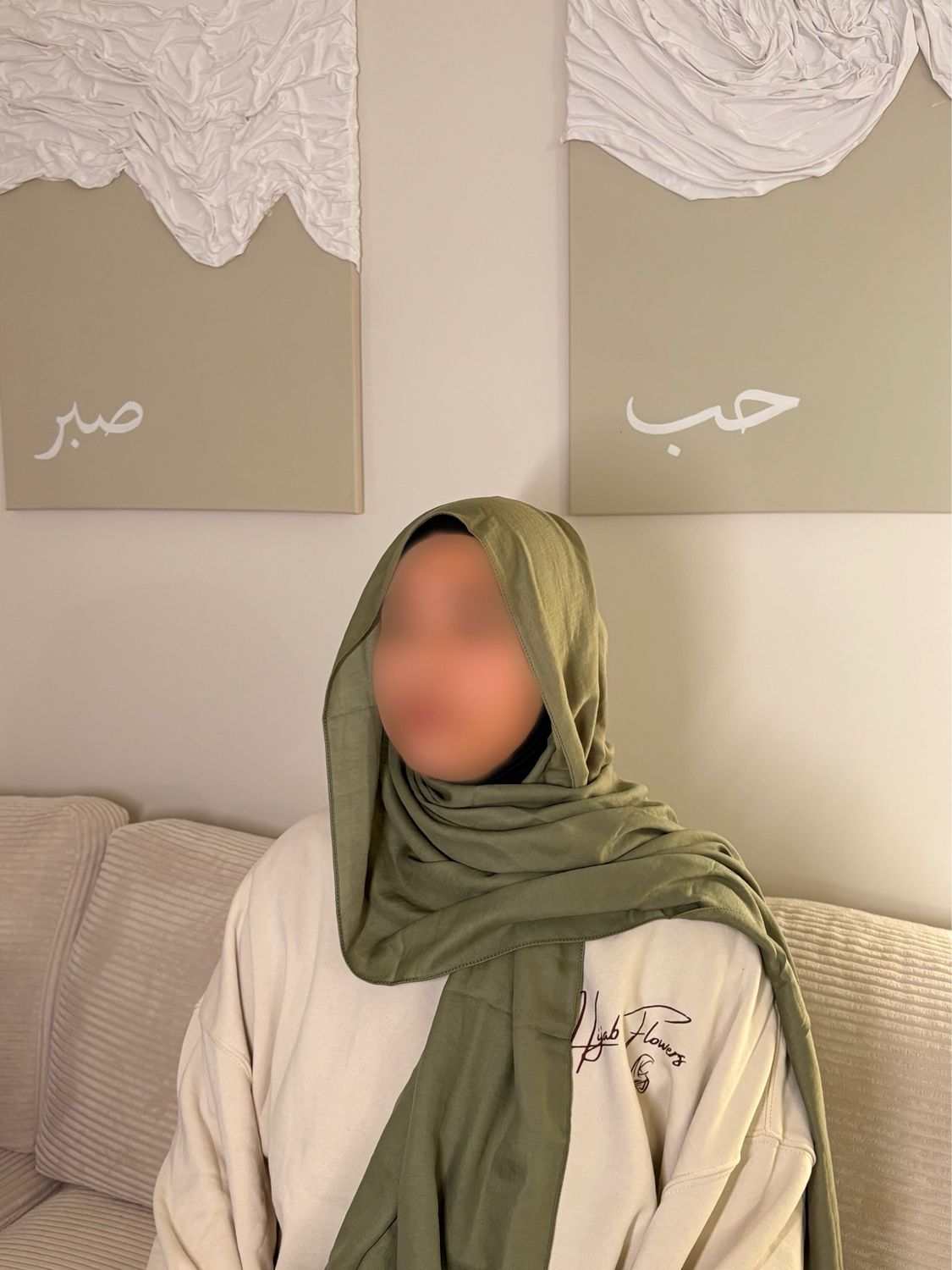 Hijab Modal Coton - VERT SAUGE