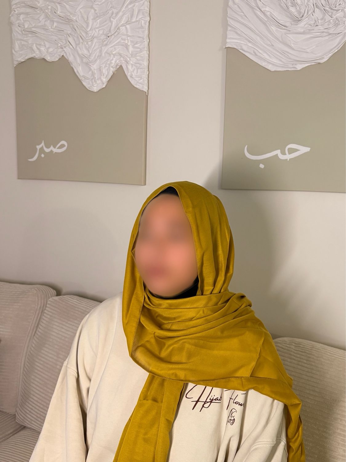Hijab Modal Coton - JAUNE ANIS