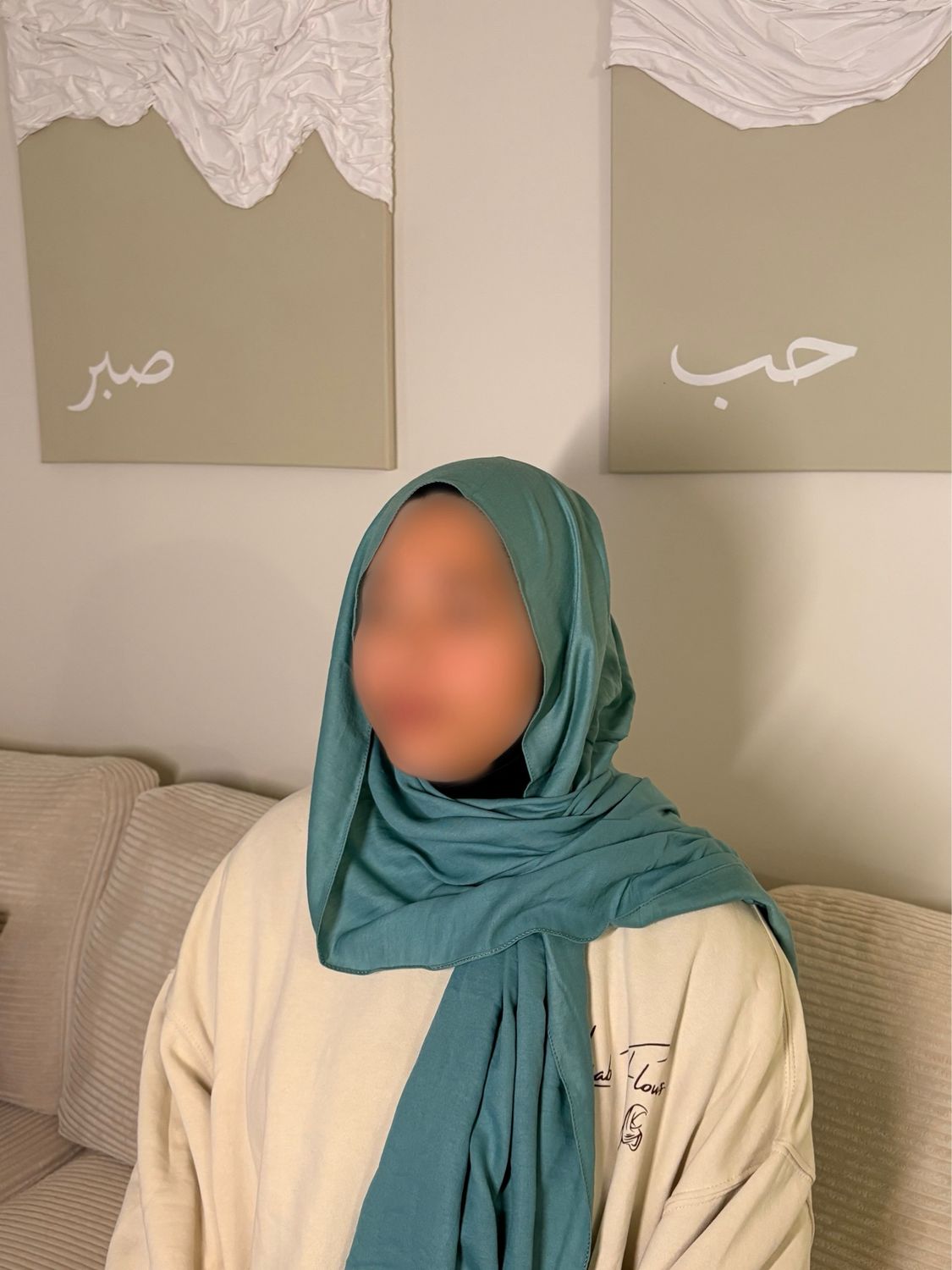 Hijab Modal Coton - BLEU CANARD