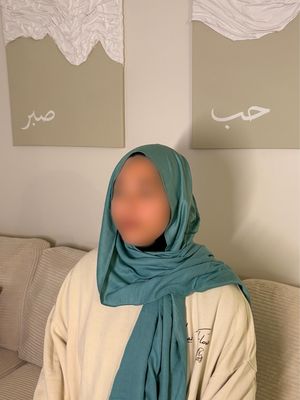 Hijab Modal Coton - BLEU CANARD