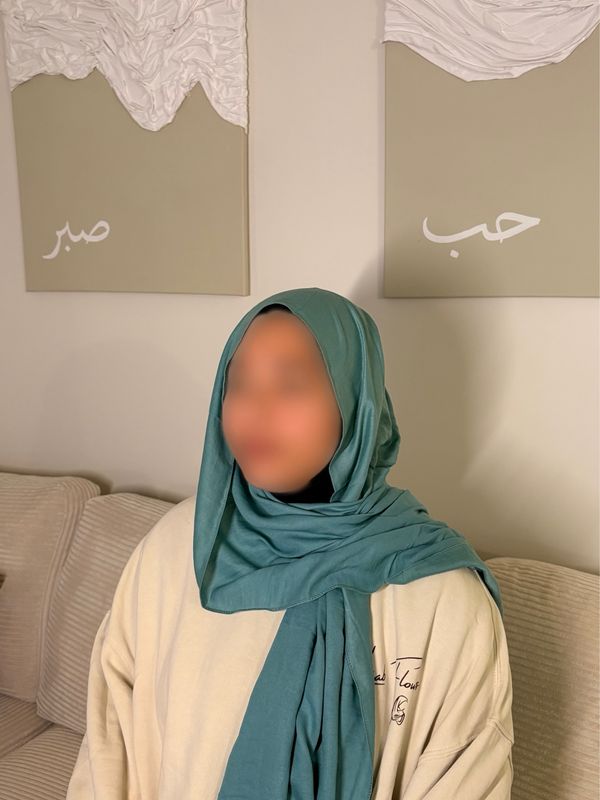 Hijab Modal Coton - BLEU CANARD