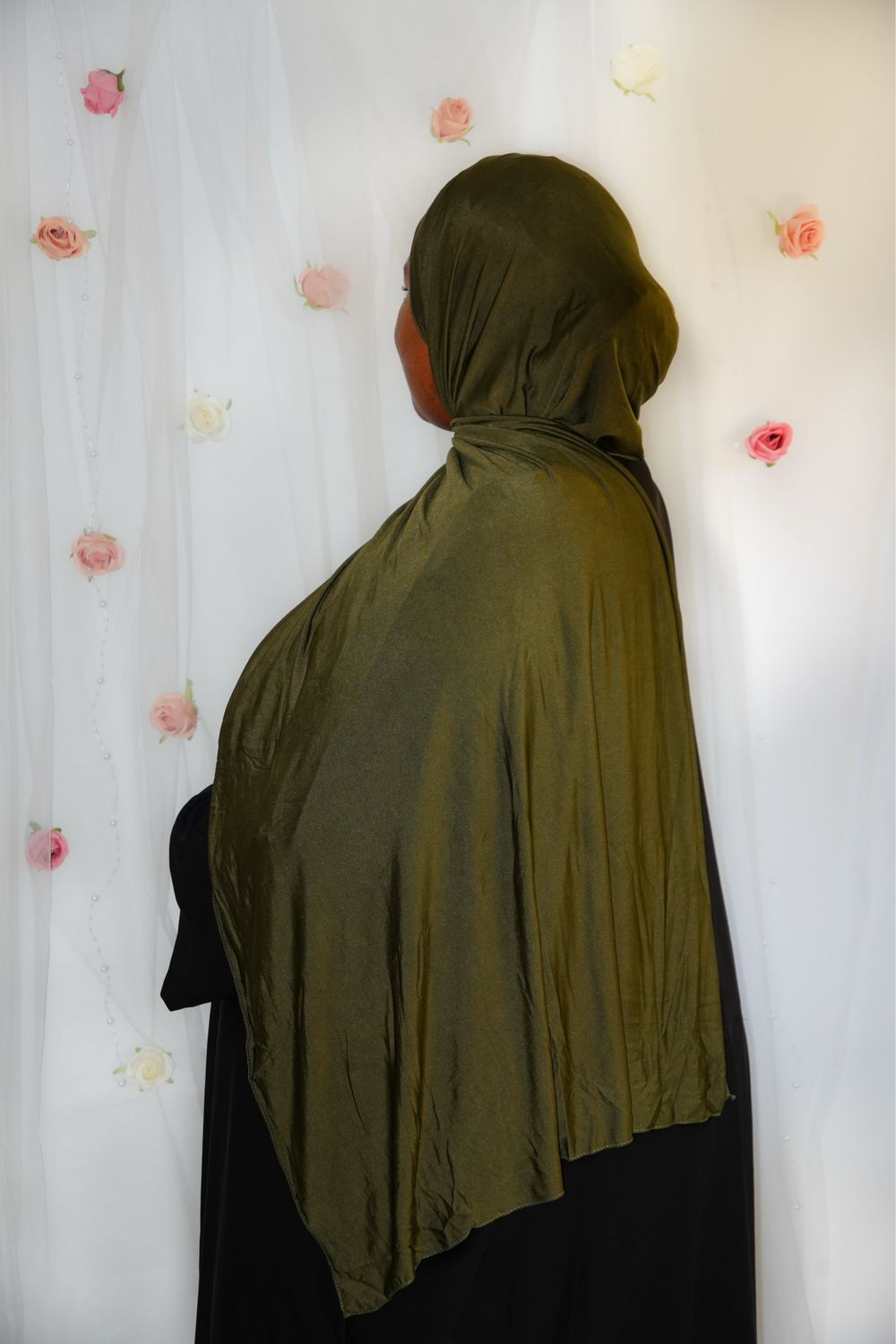 Hijab Jersey Premium Fin - KAKI FONCÉ