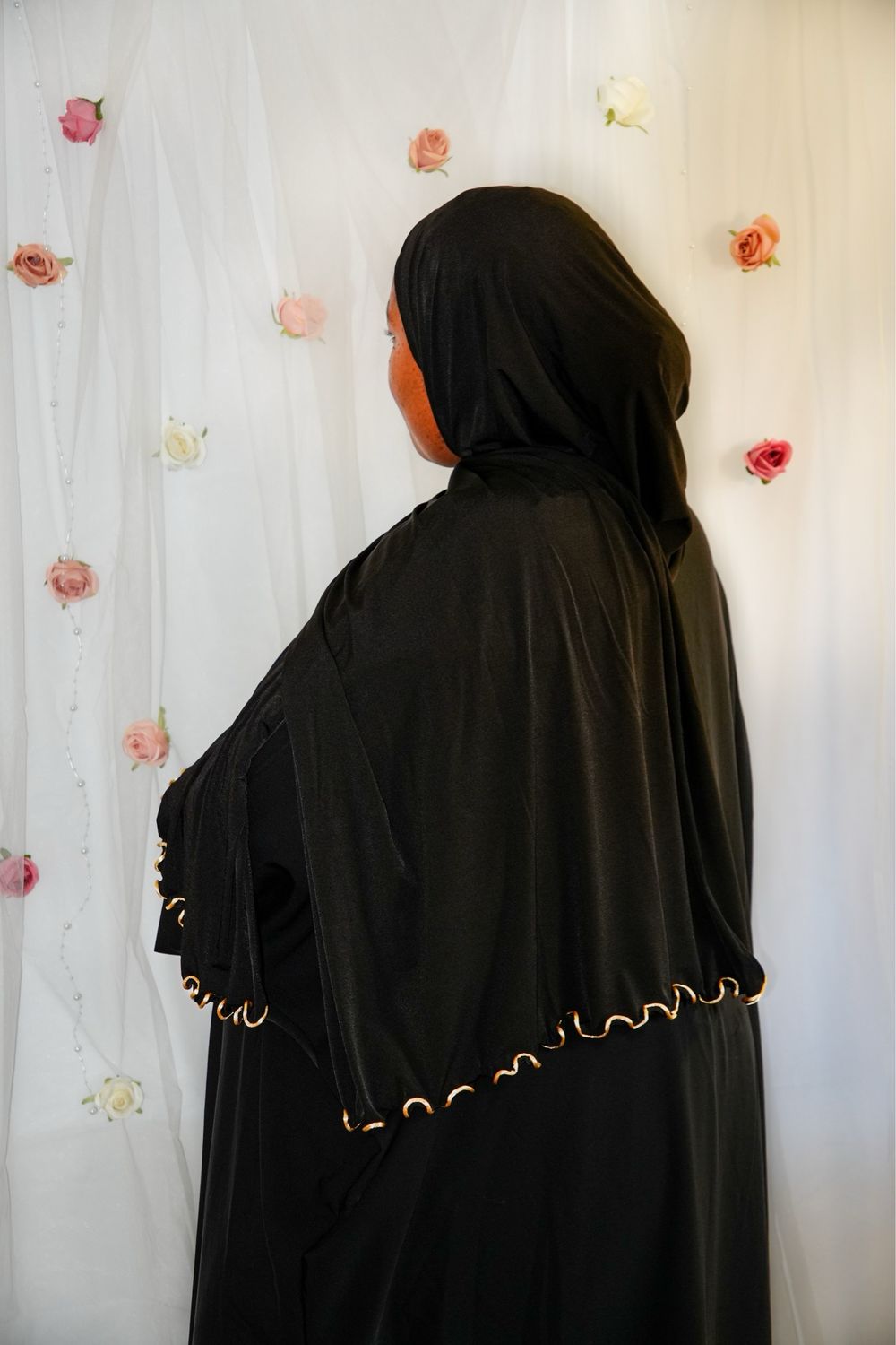 Hijab Jersey Premium Froufrou - NOIR FROUFROU DORÉ