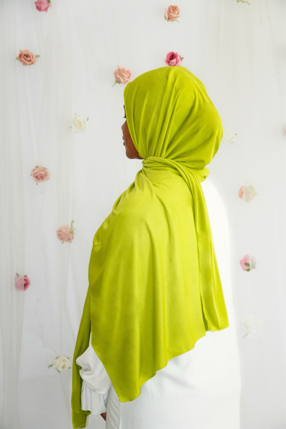 Hijab Jersey Premium Fin - CITRON VERT