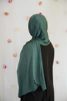 Hijab Jersey Premium Fin - VERT SAPIN
