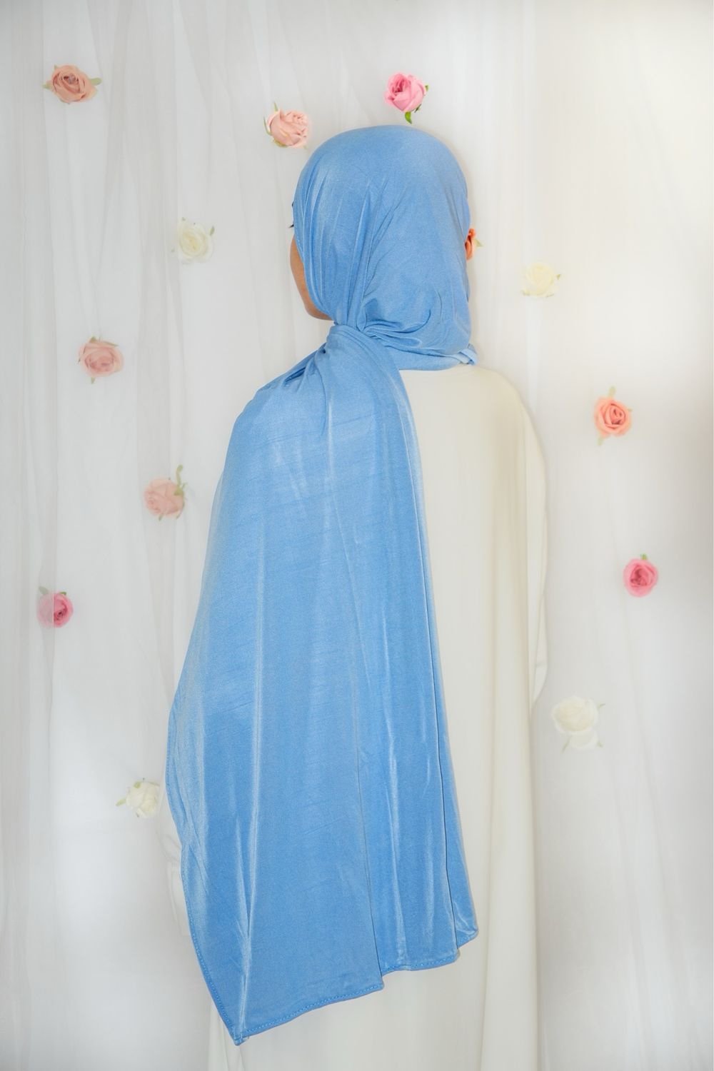 Hijab Jersey Premium Fin - BLEU