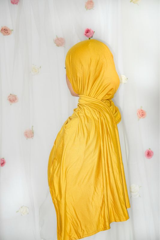 Hijab Jersey Classique - MOUTARDE