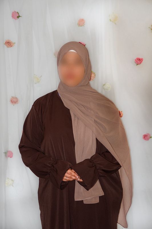 Hijab Mousseline XL - MARRON GLACÉ