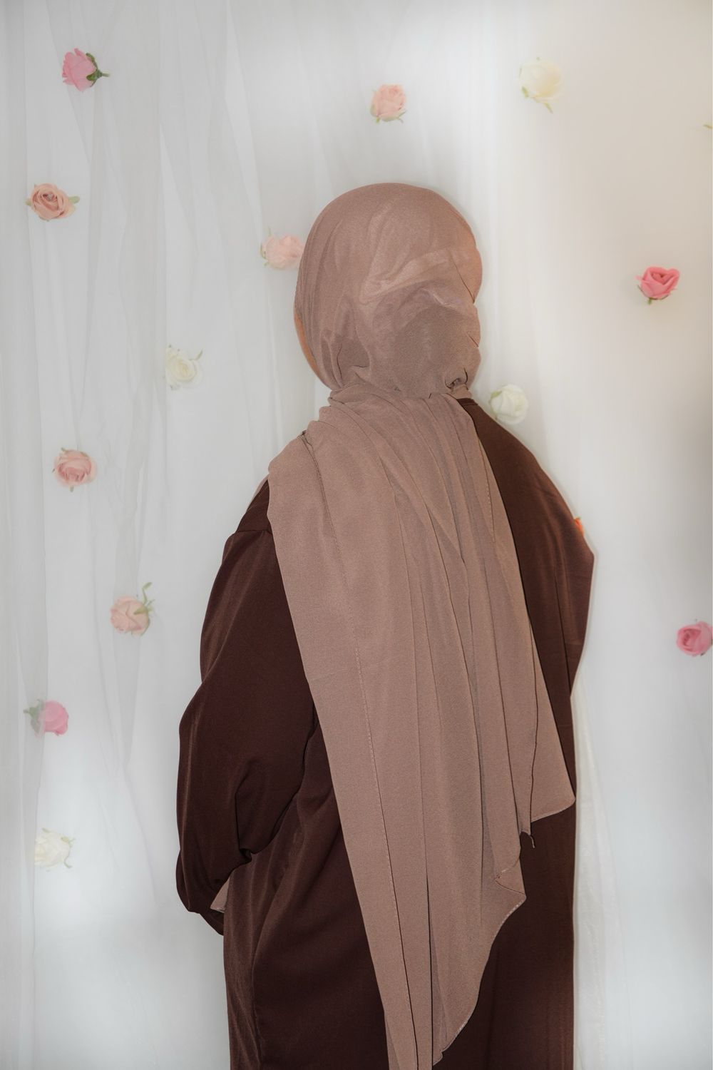 Hijab Mousseline XL - MARRON GLACÉ