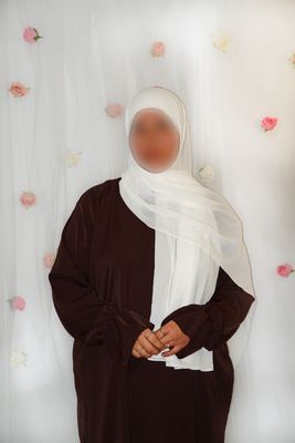 Hijab Mousseline XL - BLANC CASSÉ