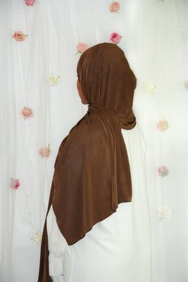 Hijab Jersey Premium Fin - MARRON CHOCOLAT