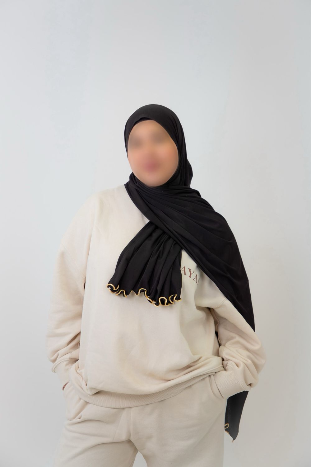 Jersey Premium Froufrou - NOIR FROUFROU DORÉ