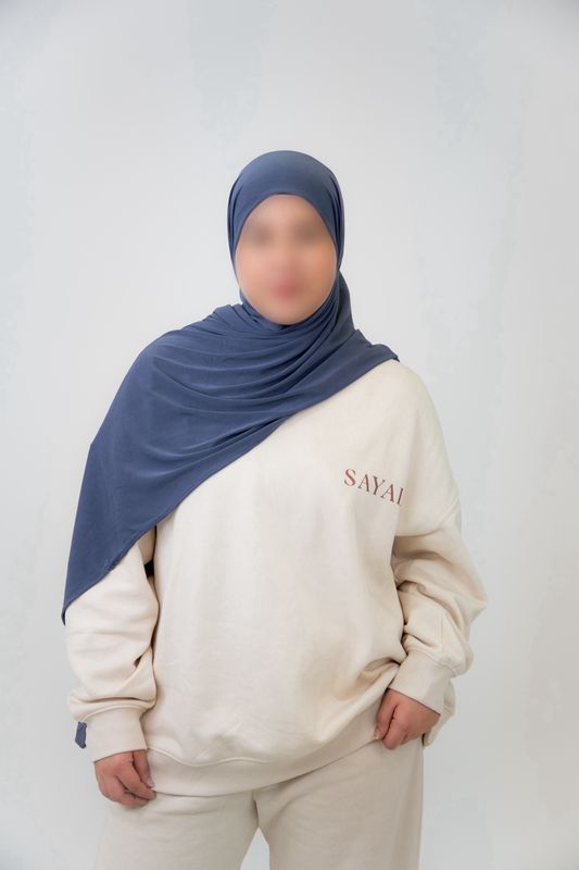 Jersey Premium Fin - BLEU CHINÉ