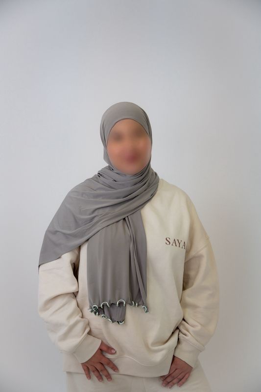 Jersey Premium Froufrou - VERT GRISÉ