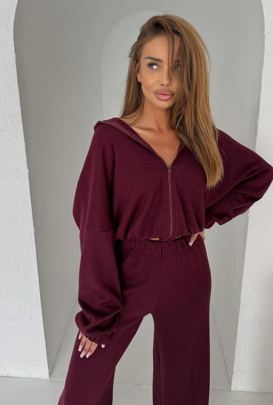 Komplet Sweterkowy Agatha Bordo