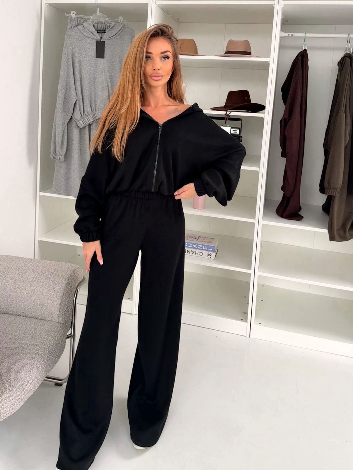 Komplet Sweterkowy Agatha Czarny