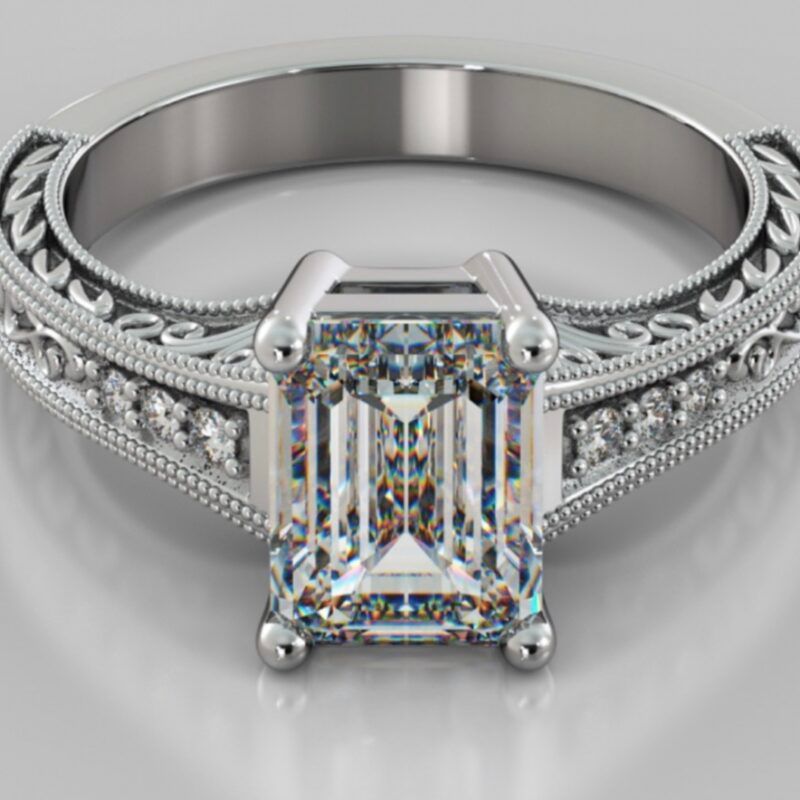 Bridal Set 8 / 1.00 CARAT NATURAL F/ VS1 GIA CERTIFIED CENTER DIAMOND