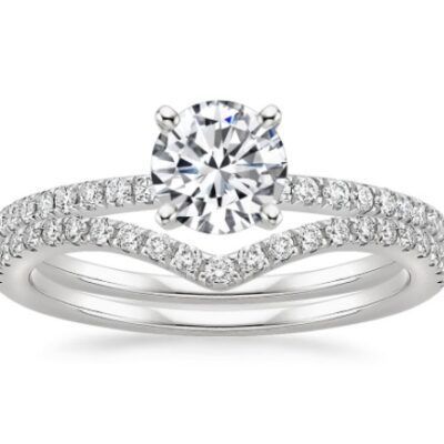 SH#14 1.50 CARAT NATURAL ROUND DIAMONDS WEDDING SET.