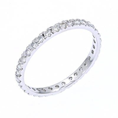 Classic Wedding Band #9 1.00 CARAT OFF ROUND CUT  NATURAL DIAMOND ETERNITY BAND