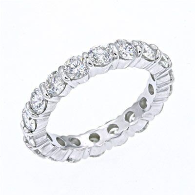 Classic Wedding Band #3L/ 14K. GOLD 2.50 CARAT OF LAB GROWN   ROUND CUT DIAMOND ETERNITY BAND