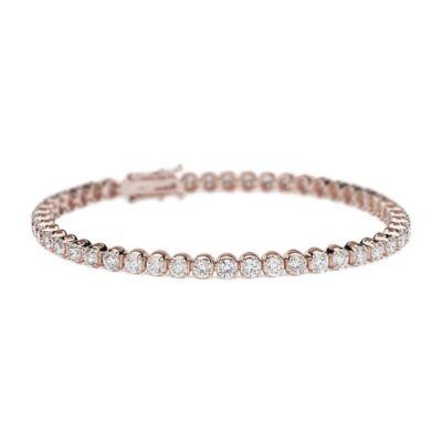 Diamond Bracelet 15 / 14K. GOLD 3.00 CARAT ROUND CUT NATURAL DIAMONDS