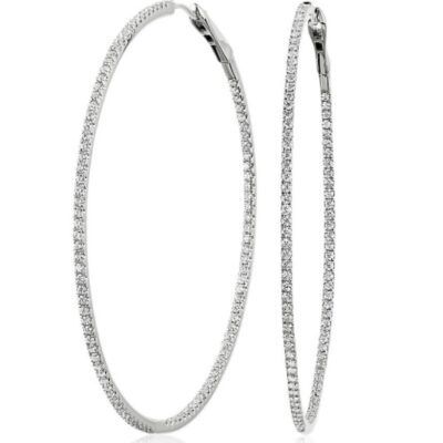 DE #H3 4.50 CARAT NATURAL DIAMOND HOOPS