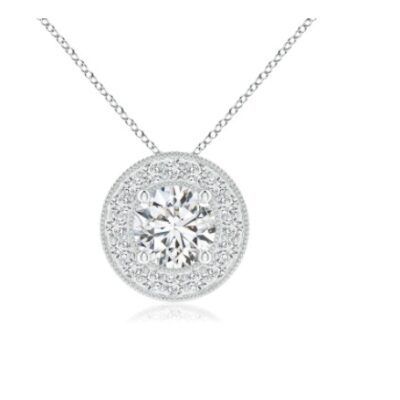 DP #1 / 14 K. GOLD ROUND CUT NATURAL DIAMOND PENDENT 1.00 CARAT CENTER O,25 SIDE DIAMONDS DP #1 / 14 K. GOLD ROUND CUT NATURAL DIAMOND PENDENT 1.00 CARAT CENTER O,25 SIDE DIAMONDS
