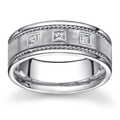 Gentlemen's Diamond Modern Ring #8