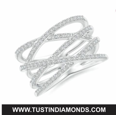 Modern Wedding Band #7/ 14K. GOLD ROUND CUT NATURAL DIAMONDS 2.50 CT.