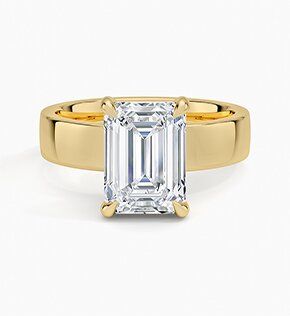 LG / #4 / 14K. GOLD 2 CT. LAB GROWN EMERALD CUT D/ VVS2